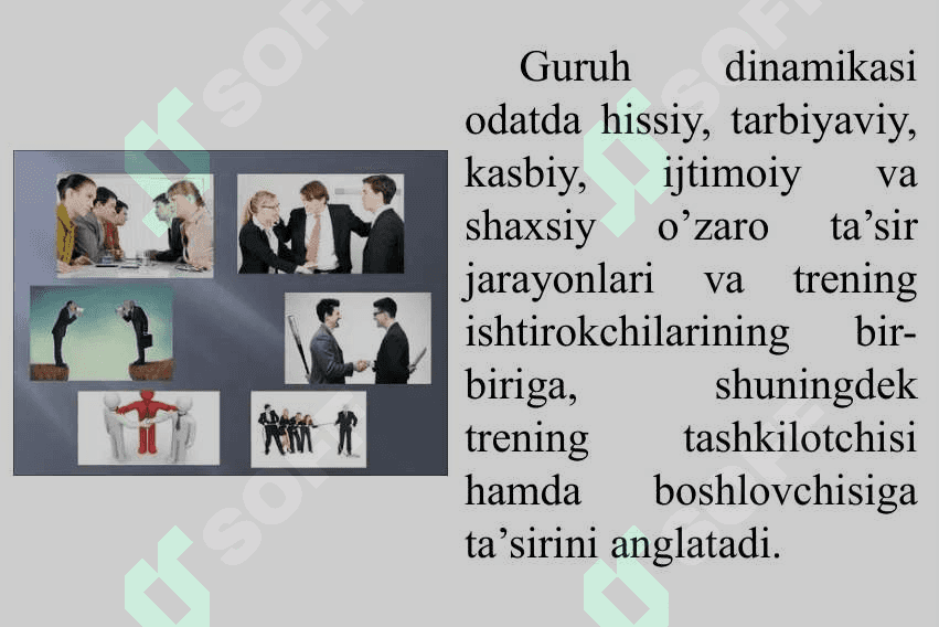 SOTSIAL PSIXOLOGIK TRENINGDA GURUHIY DINAMIKA JARAYONLARI 6
