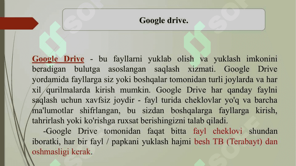 Google drive, Google forms, Google sites dan foydalanish 6