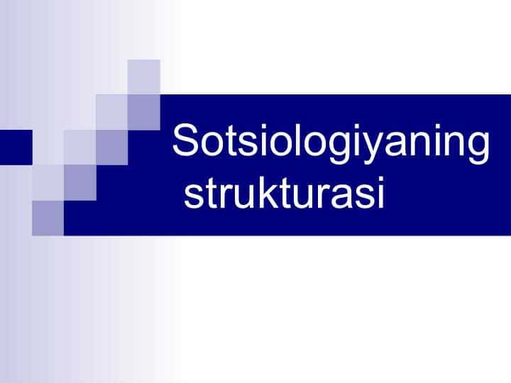 Sotsiologiyaning  strukturasi