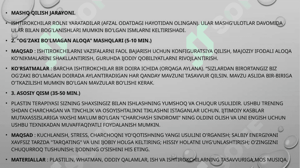 Stressni oldini olish boʻyicha qiziqarli trening 8