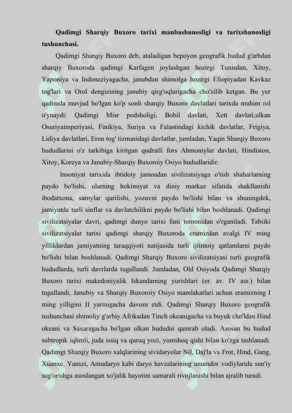 Sharqiy Buxoroiy buxoro tarixi fanining manbashunosligi 2