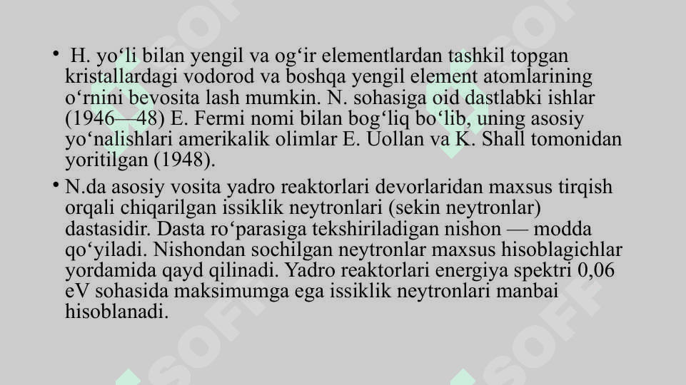 Rentgonografiya, elektronografiya va neytronografiya usullarini o’zaro taqqoslash 4