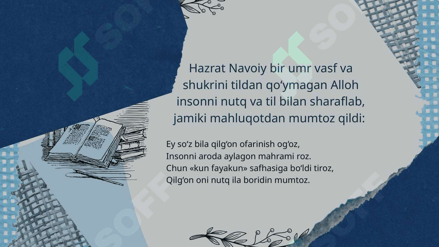 Alisher Navoiy ijodida nutq madaniyati va notiqlik sanʼati masalalari talqini 5