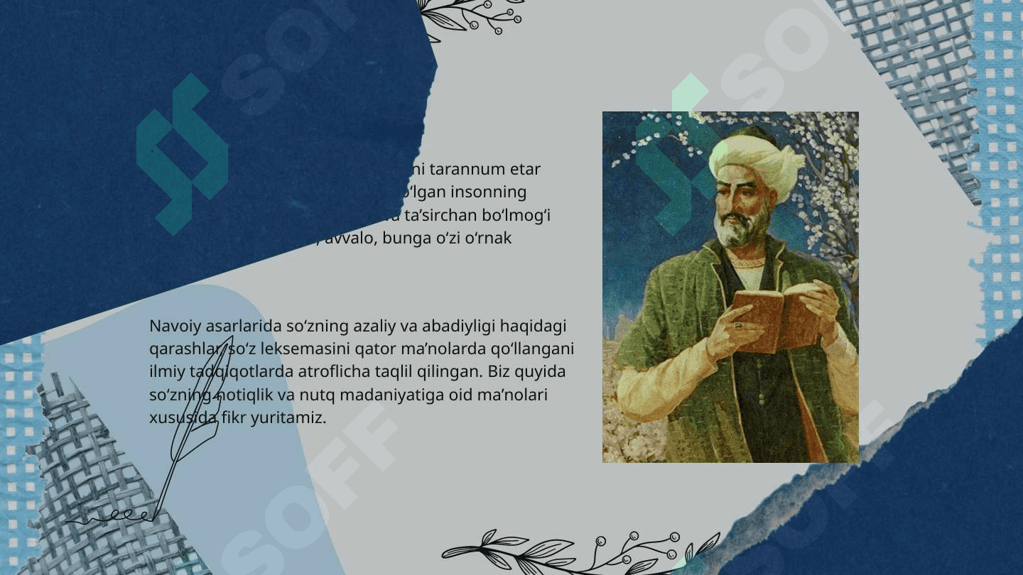 Alisher Navoiy ijodida nutq madaniyati va notiqlik sanʼati masalalari talqini 8