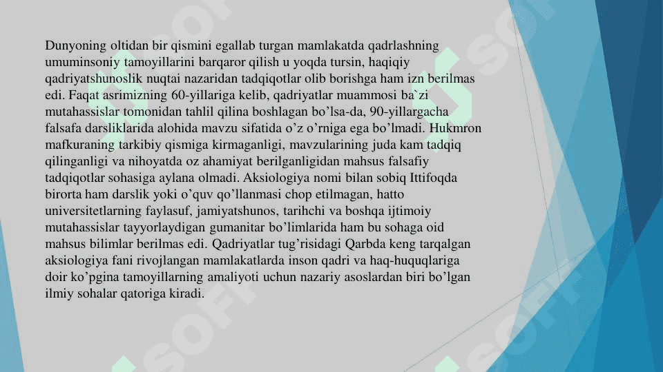 Inson va jamiyat hayotida qadriyatlarning o'rni. 8
