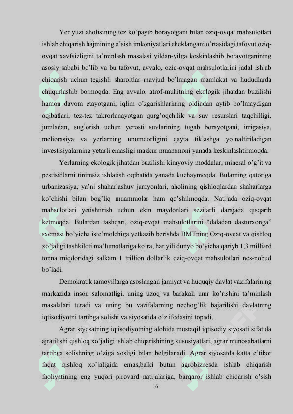 АGRAR SIYOSAT, OZIQ-OVQAT TA‘MINOTI VA XAVFSIZLIGI MUAMMOLARI..docx 5