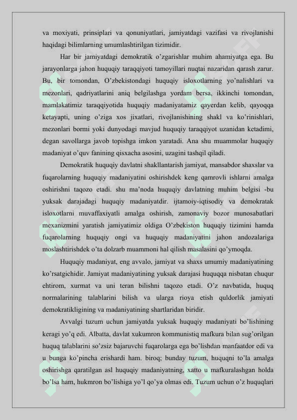 HUQUQIY MADANIYAT VA HUQUQIY TARBIYA ASOSLARI 4