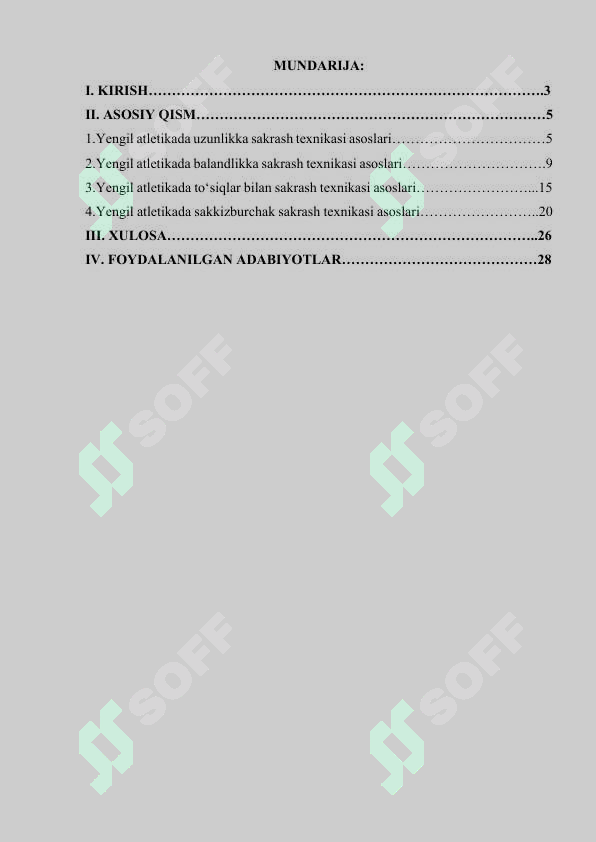 Yengil atletikada sakrash turlari texnikasi asoslari 2
