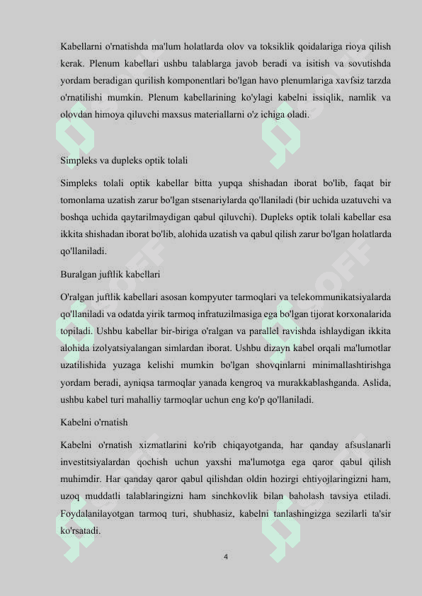 Tarmoq kabel turlari 4
