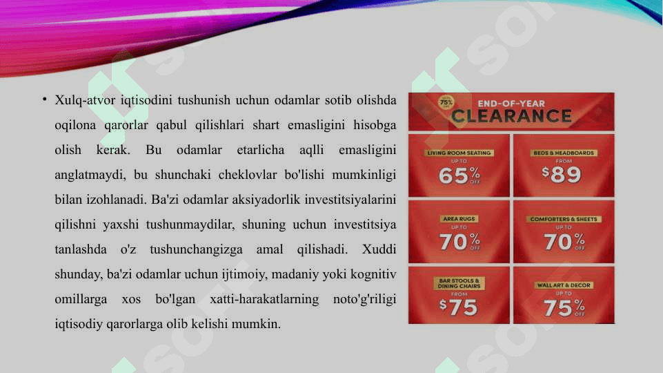 XULQ-ATVOR IQTISODIYOTINAZARIYASINING METODOLOGIYASI 8