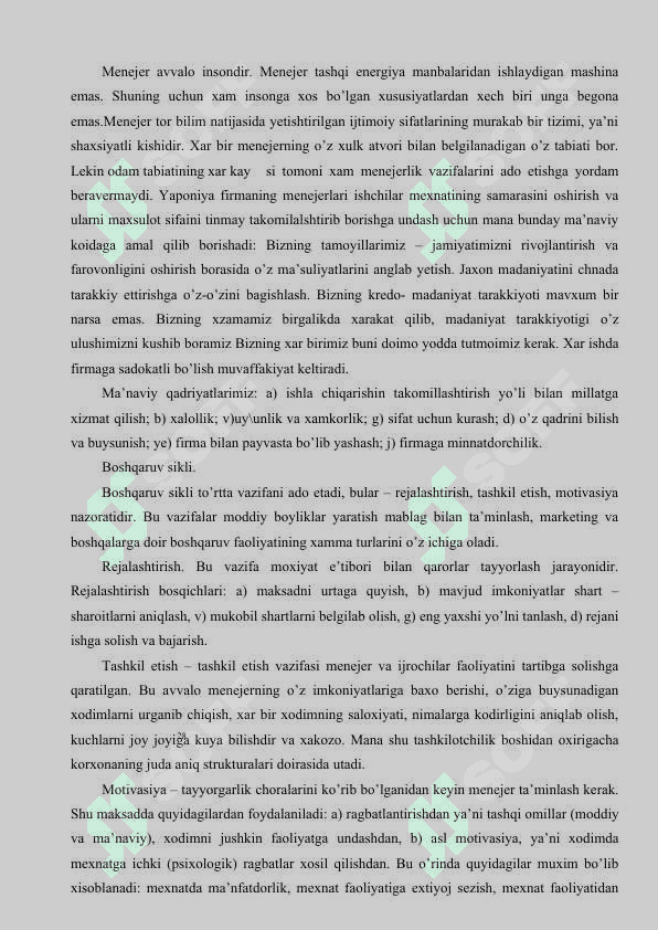 BIZNES REJA TUZISHDA STRATEGIK MENEJMENTNING  O'RNI 4
