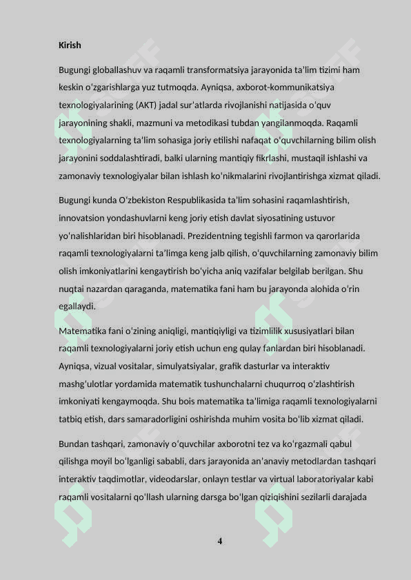 Matematika fanini oʻqitishda raqamli texnologiyalarni joriy etishning ahamiyati 4