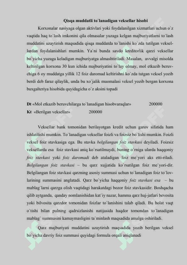 JORIY VA UZOQ MUDDATLI MAJBURIYATLAR 8