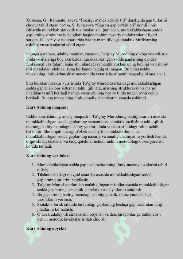 Murakkablashgan sodda gaplarning semantik -sintaktik tuzilishi(Togʻay Murod asarlari misolida) 4