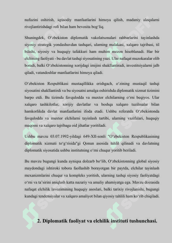 O‘zbekistonda favqulodda va muxtor elchilarni tayinlash tartibi 3