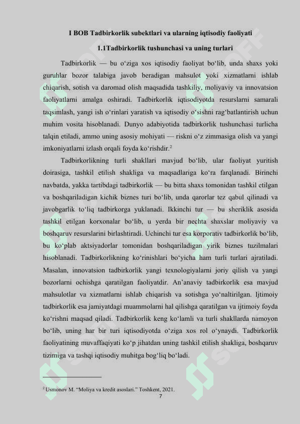 Tadbirkorlik subektlarining bankrotligi 7