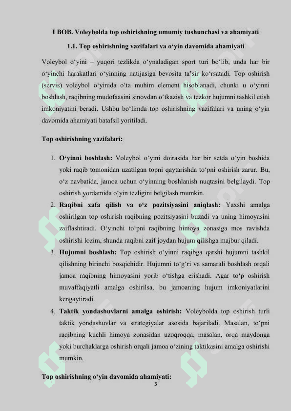 Voleybolda top oshirish usullari va ularni bajarish texnikasi 5