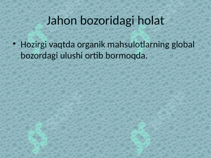Jahonda Organik Qishloq Xo‘jaligining Rivojlanish Ko‘rsatkichlari 4