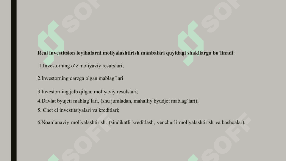 Investitsiyalarni moliyalashtirishning lizing mexanizmi 6