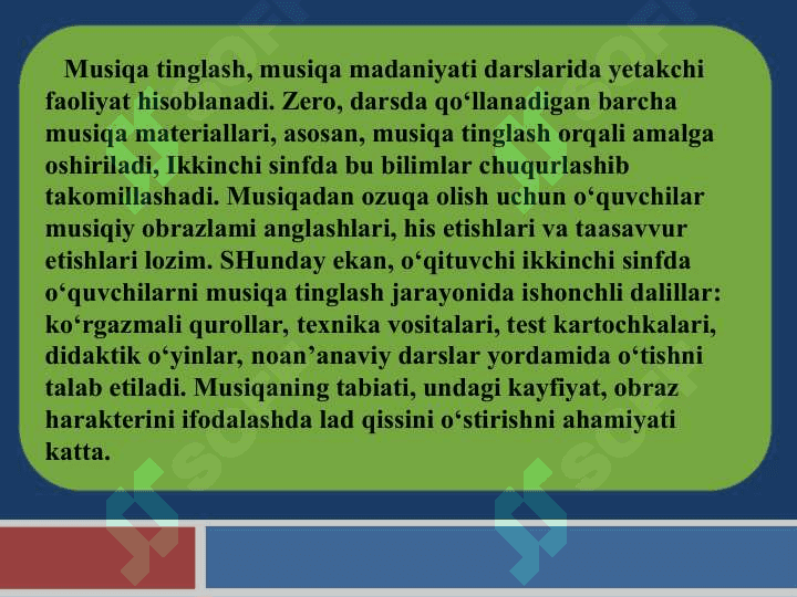 IKKINCHI SINFDA MUSIQA O‘QITISHNING MAZMUNI VA METODIKASI 8