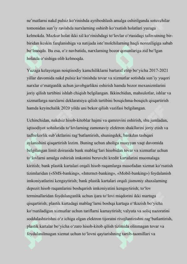 Iqtisodiyotni liberallashtirish sharoitida mamlakat molya tizimini revojlantirish masalalari 5