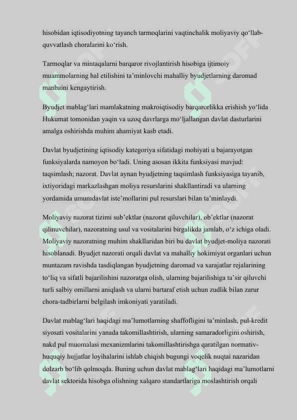 Iqtisodiyotni liberallashtirish sharoitida mamlakat molya tizimini revojlantirish masalalari 8