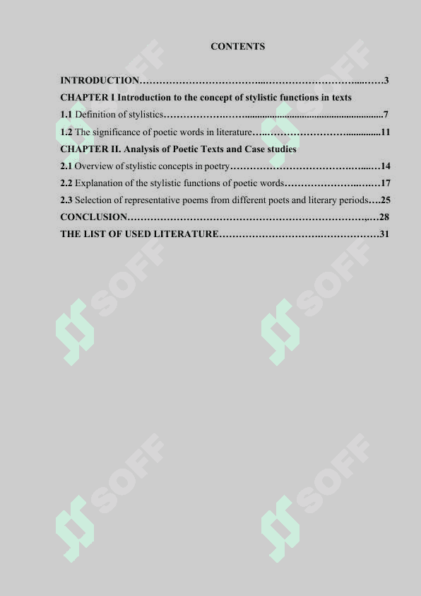 STYLISTIC CONCEPTS OF POETIC WORDS AND THEIR STYLISTIC FUNCTIONS IN THE TEXT.docx 2