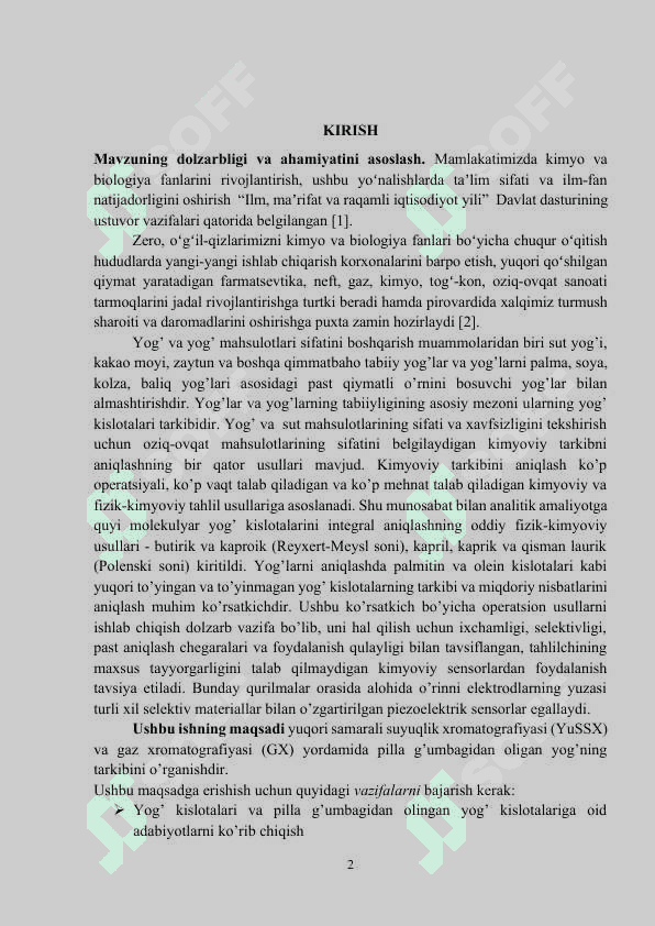 Pilla g’umbagidan olingan yog’ning tarkibini yuqori samarali suyuqlik xromatografiyasi  usulida o’rganish 2