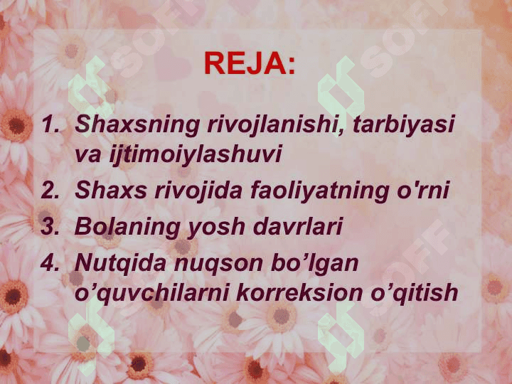 Bolaning aqliy, jismoniy va estetik rivojlanishi pedagogik tashxislashning metodlarini amaliy o’rganis 2
