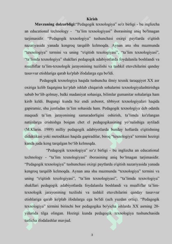 Savod o’rgatish davri darslarni pedagogik texnologiyalardan foydalanish 3