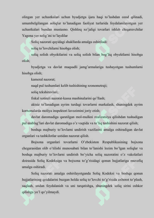 SOLIQ QONUNCHILIGINI SODDALASHTIRISH VA DAVLAT SOLIQ XIZMATI ORGANLARINING ASOSIY VAZIFALARI 8