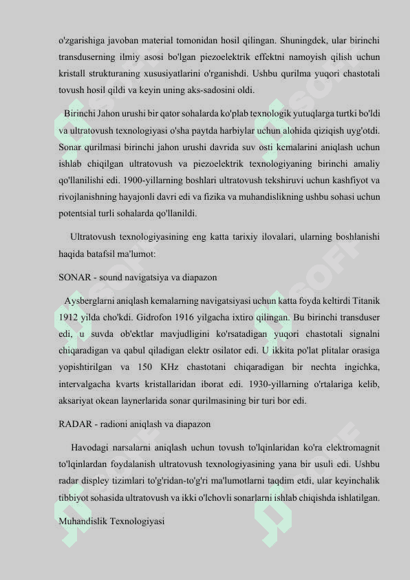 Ultrazvuk va aqlli mashina texnologiyalari haqida tushuncha 5