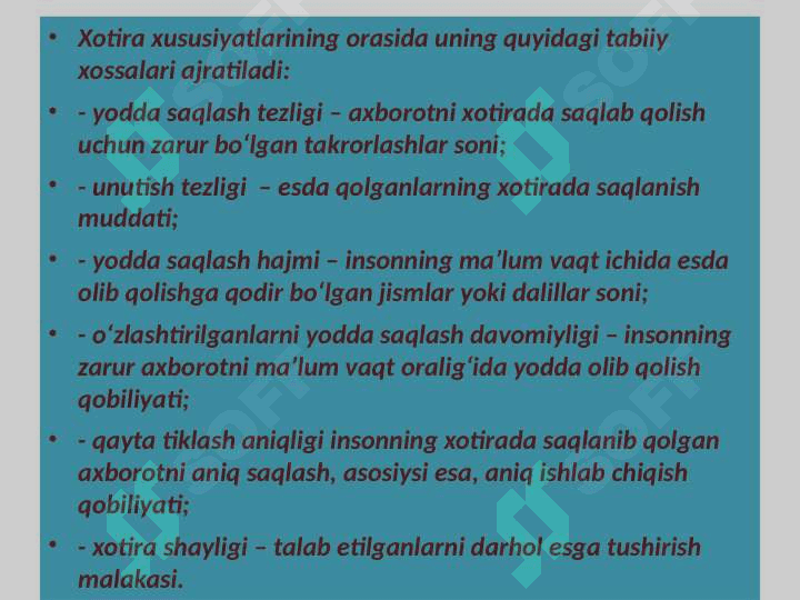 Miyaning mahalliy jarohatlanish jarayonlarida xotiraning buzilishi 5