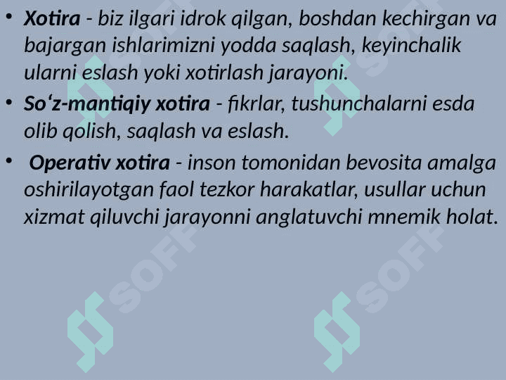 Miyaning mahalliy jarohatlanish jarayonlarida xotiraning buzilishi 7