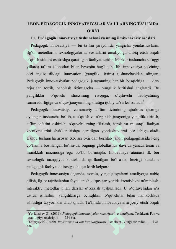 Pedagogik innovatsion texnologiyalar va adabiy ta'lim kurs ishi 7