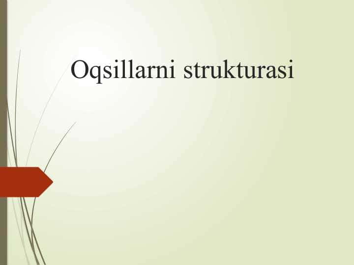 Oqsillarni strukturasi