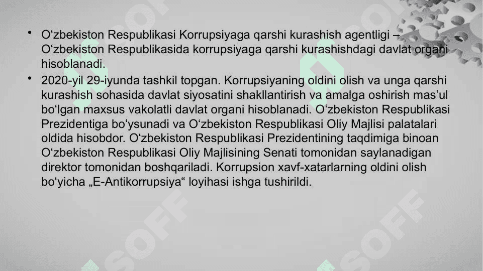 O’zbekiston Respublikasi Korrupsiyaga qarshi kurash agentligi 3