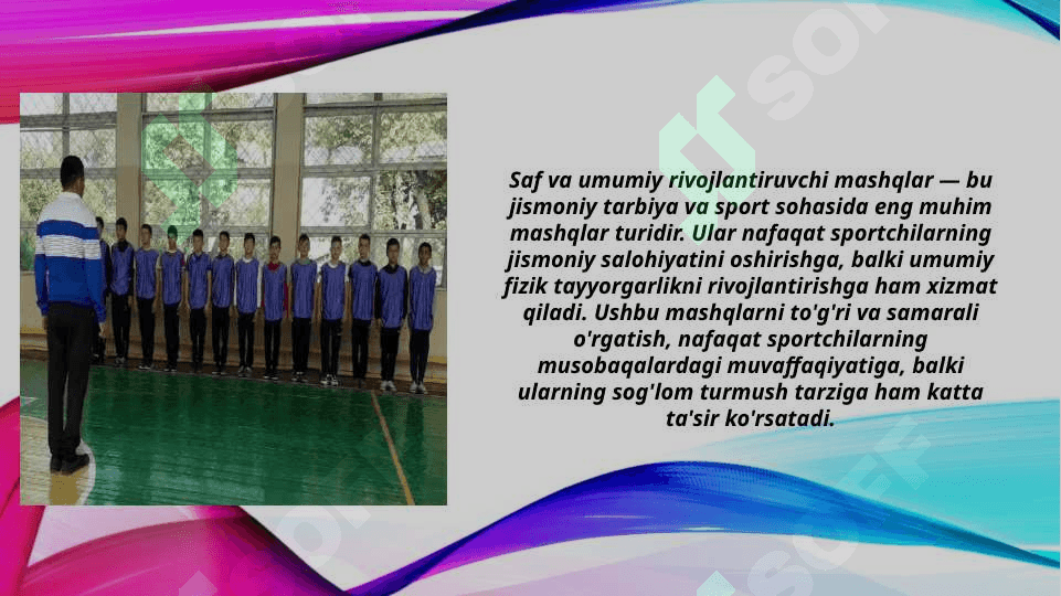 Saf va umumiy rivojlantiruvchi mashqlarni o'rgatishni takomillashtirish (TAQDIMOT) 3