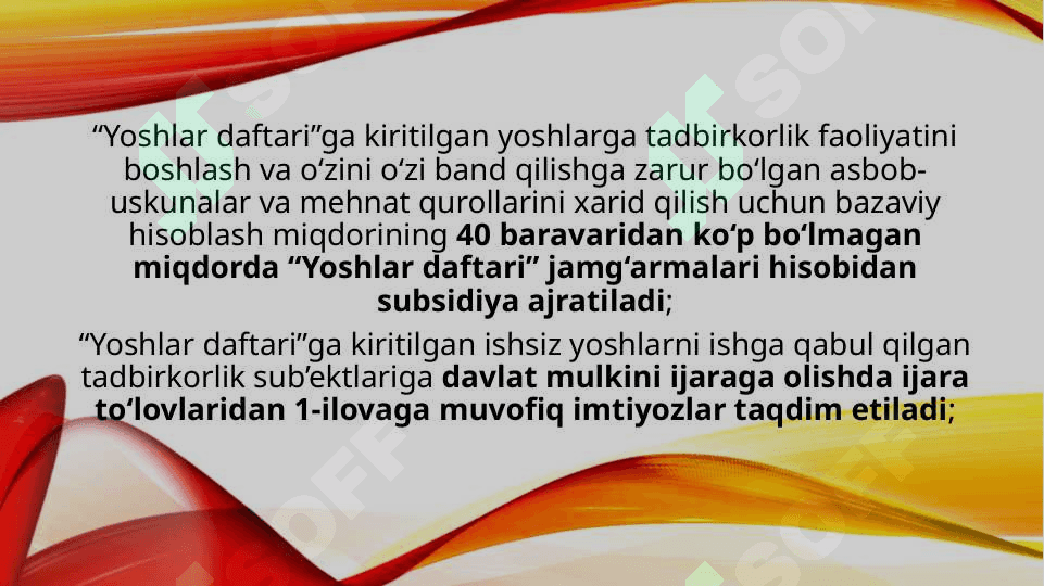 Yoshlarga doir davlat siyosatining izchil va samarali tashkil etilishi (TAQDIMOT) 8
