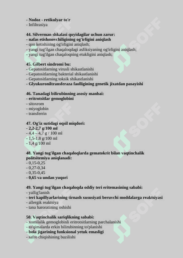 Agros savollar neantalogiya mutahasisligi buyicha shakllantirilgan test savol va javoblari 7