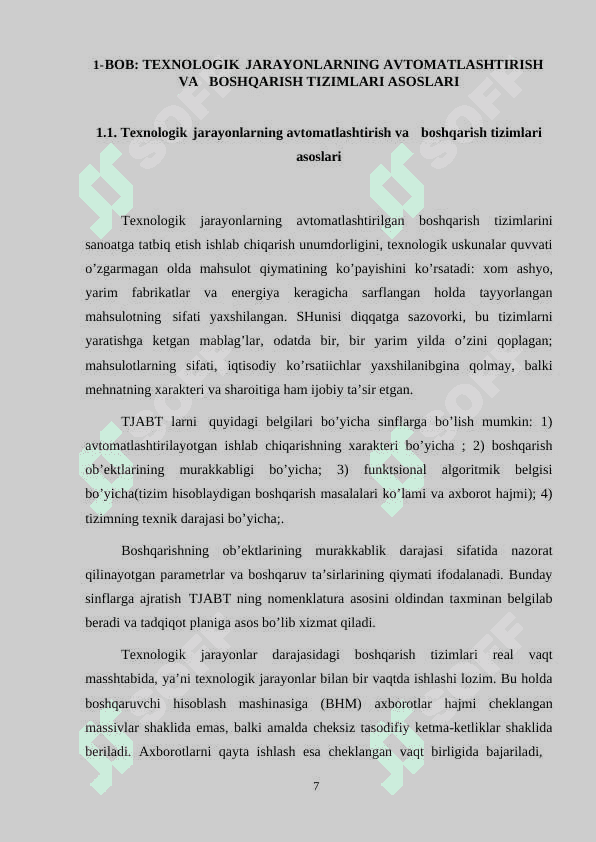 Ko’p portli kompyuterlar yordamida texnologik jarayonlarni boshqarish tizimini loyihalash 7