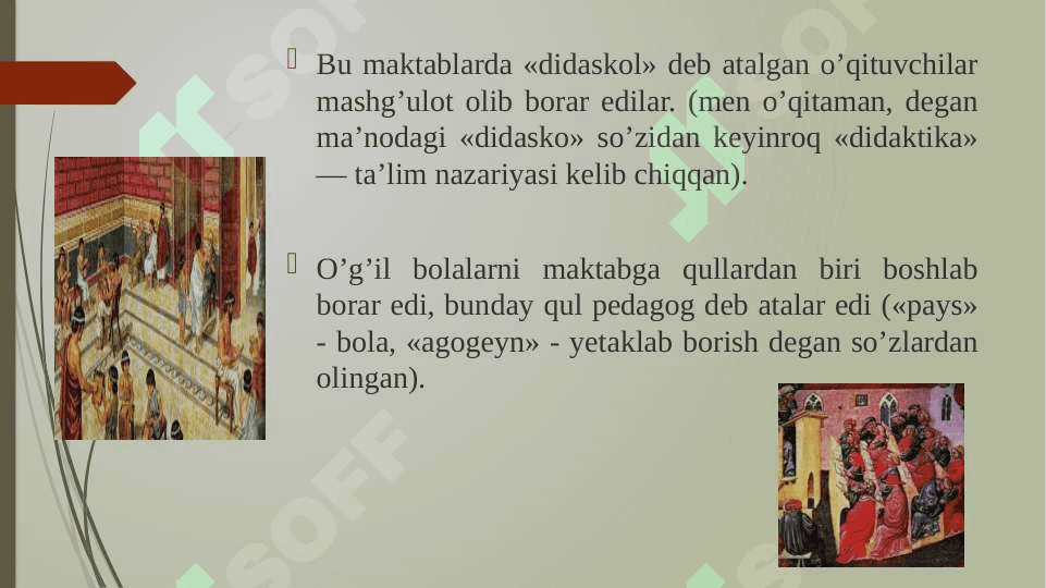 ENG QADIMGI DAVRLARDAN XIX ASRNING BIRINCHI YARMIGACHA JAHON PEDAGOGIKA FANINING RIVOJLANISH TARIXI. Y.A.KOMENSKIYNING PEDAGOGIK NAZARIYASI. 5