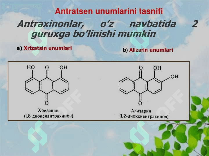 Tarkibiga anratsеn unumlari bo’lgan dorivor o’simliklar va mahsulotlarni tahlili 4