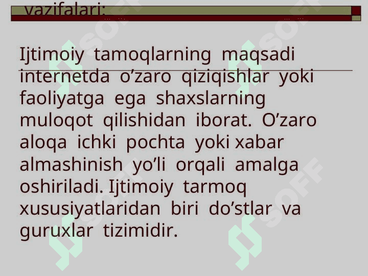 Internet – Ijtimoiy tarmoq xizmatlari  to’g’risida. Ijtimoiy  tarmoqlarning ijobiy va salbiy  jihatlari. 4