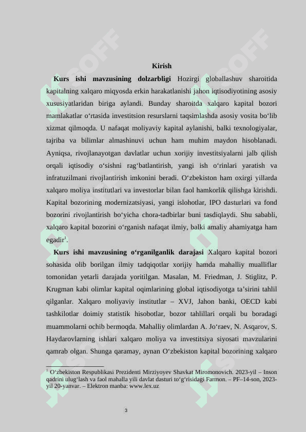 Xalqaro kapital bozori va uning rivojlanish asoslari 3