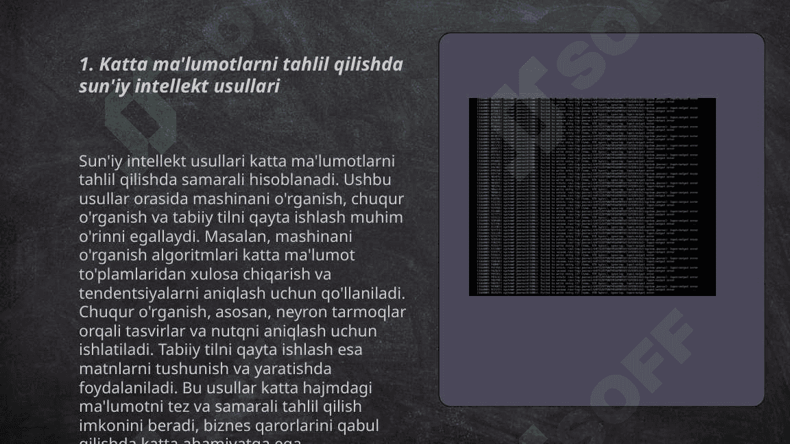 Taqdimot Katta hajmdagi ma'lumotlarni tahlil qilishda sun'iy intelekt 3