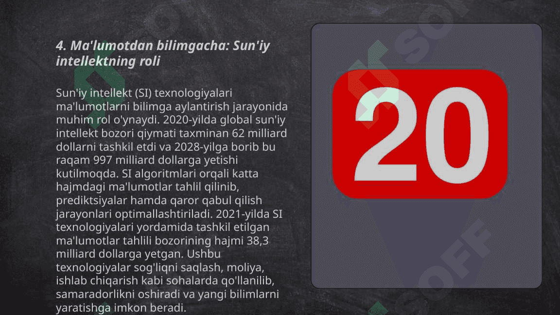Taqdimot Katta hajmdagi ma'lumotlarni tahlil qilishda sun'iy intelekt 6
