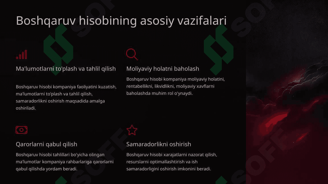 Boshqaruv hisobining iqtisodiyotdagi ahamiyati va uning dolzarbligi 2