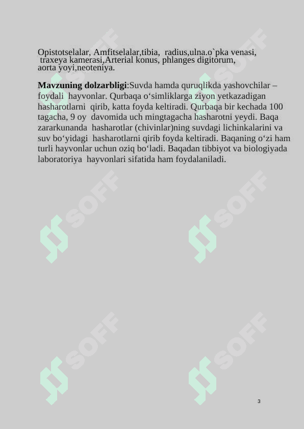 suvda hamda quruqlikda yashovchilar sinfi tuzilishi 3