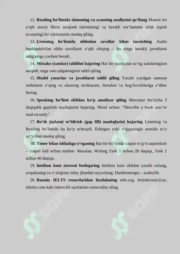Ingliz Tilidan IELTS Sertifikati Uchun Maslahatlar 2